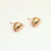 Puffed Triangle Stud Earrings by Margaret Lim