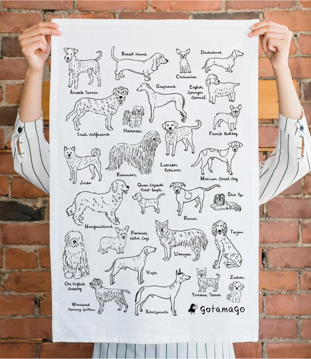 Alphabet Dogs Tea Towel