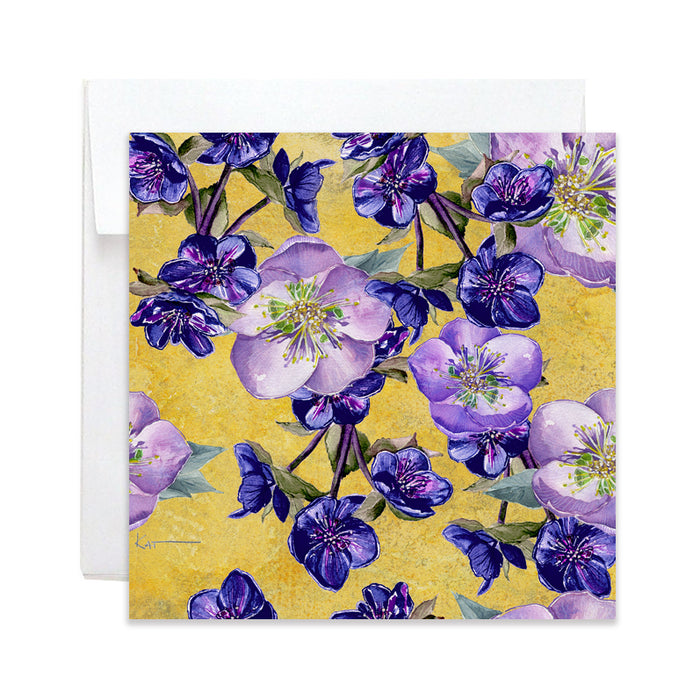 Heavenly Hellebores, card